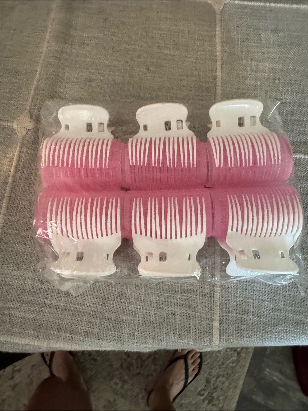 Pink Self-Grip Hair Rollers - Pack of 6